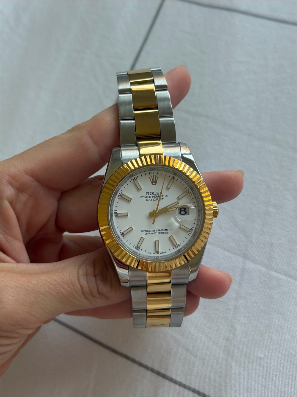 Rolex Two-Tone Gold and Silver Men's Datejust Watch